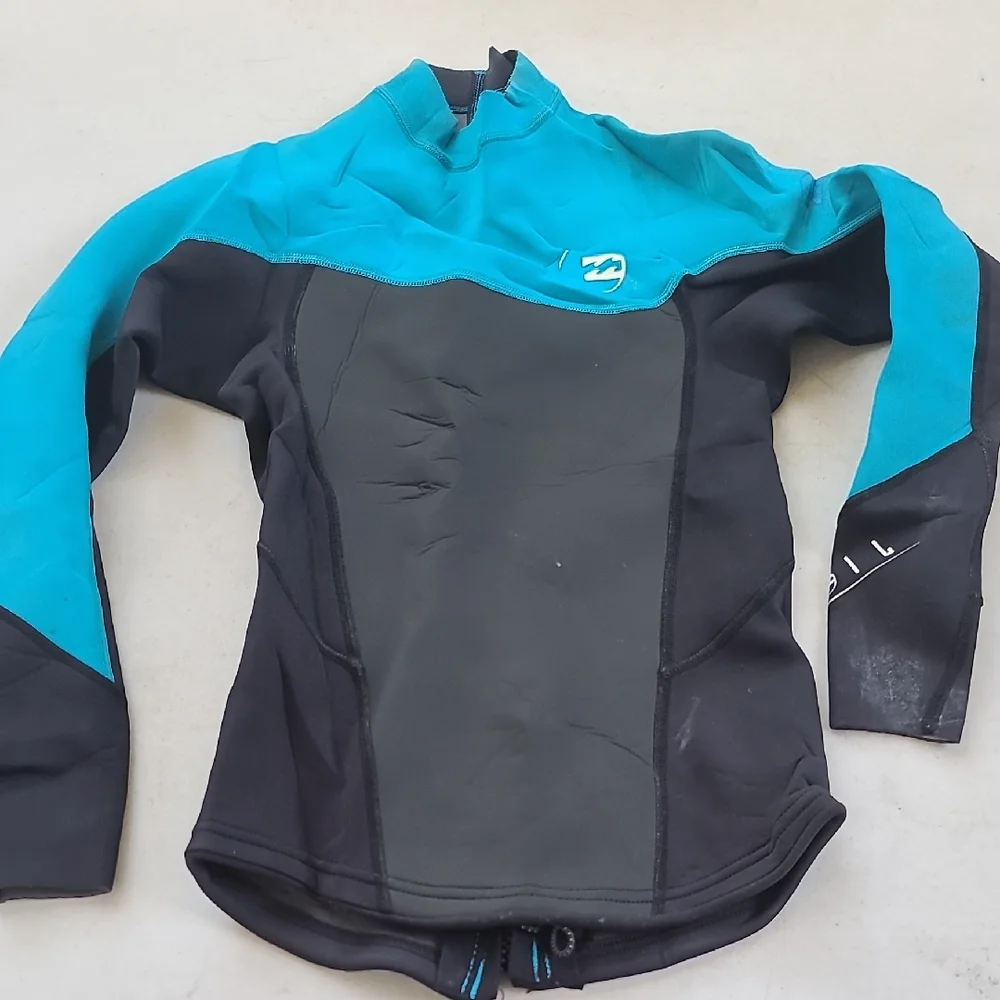 Billabong Kids Teal and Black Rashguard